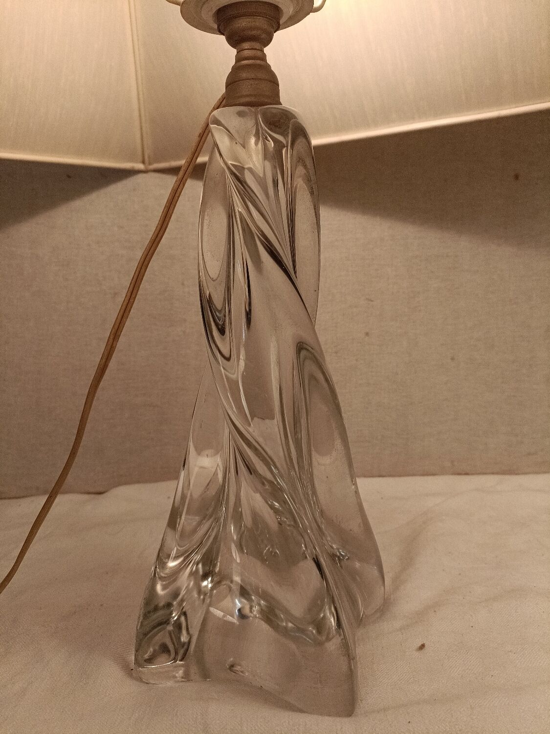 Pied de lampe Baccarat vintage