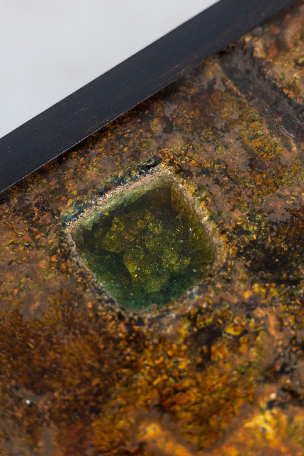 Robert and Jean Cloutier lava and metal coffee table, 1950s