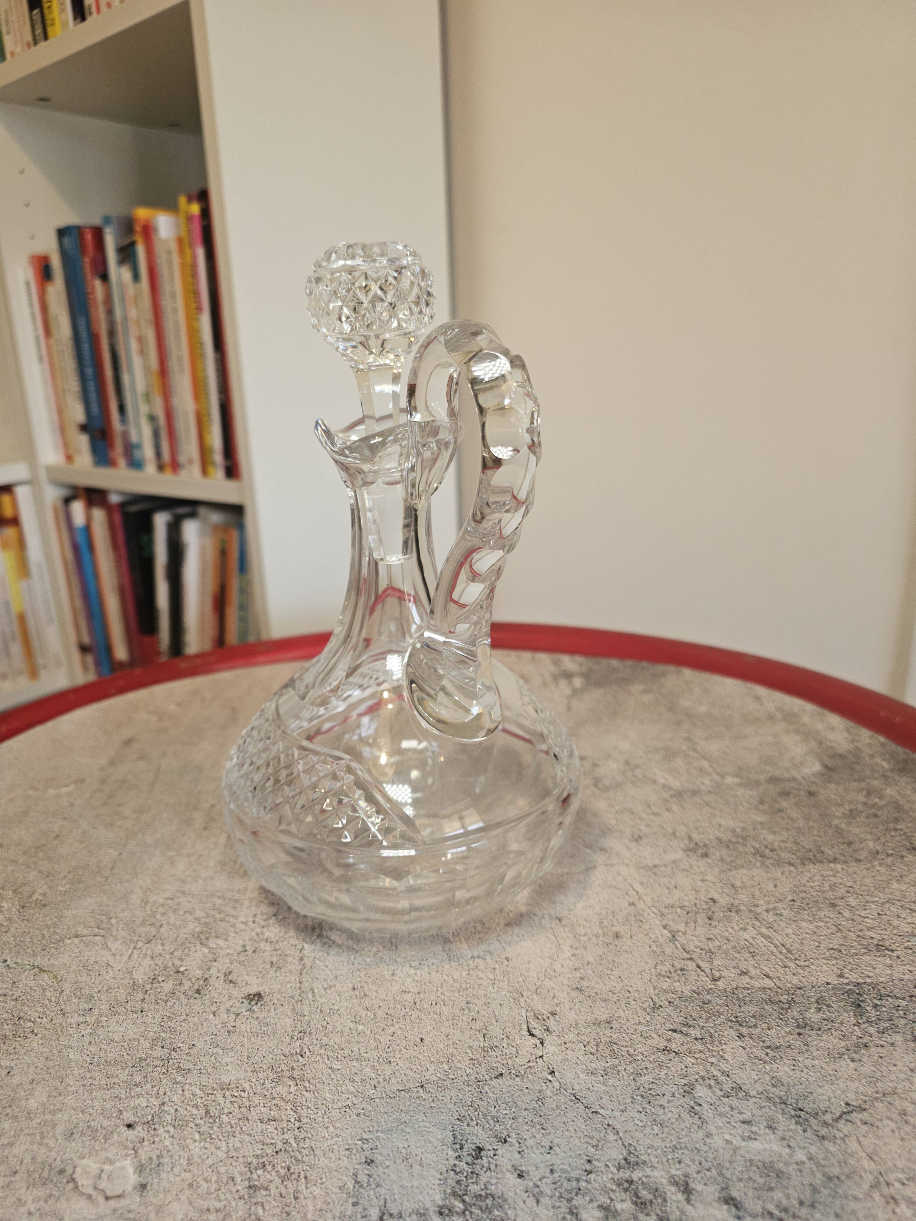 Crystal carafe stamped Saint-Louis Trianon