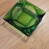 Cendrier en verre vert
