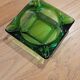 Green glass ashtray
