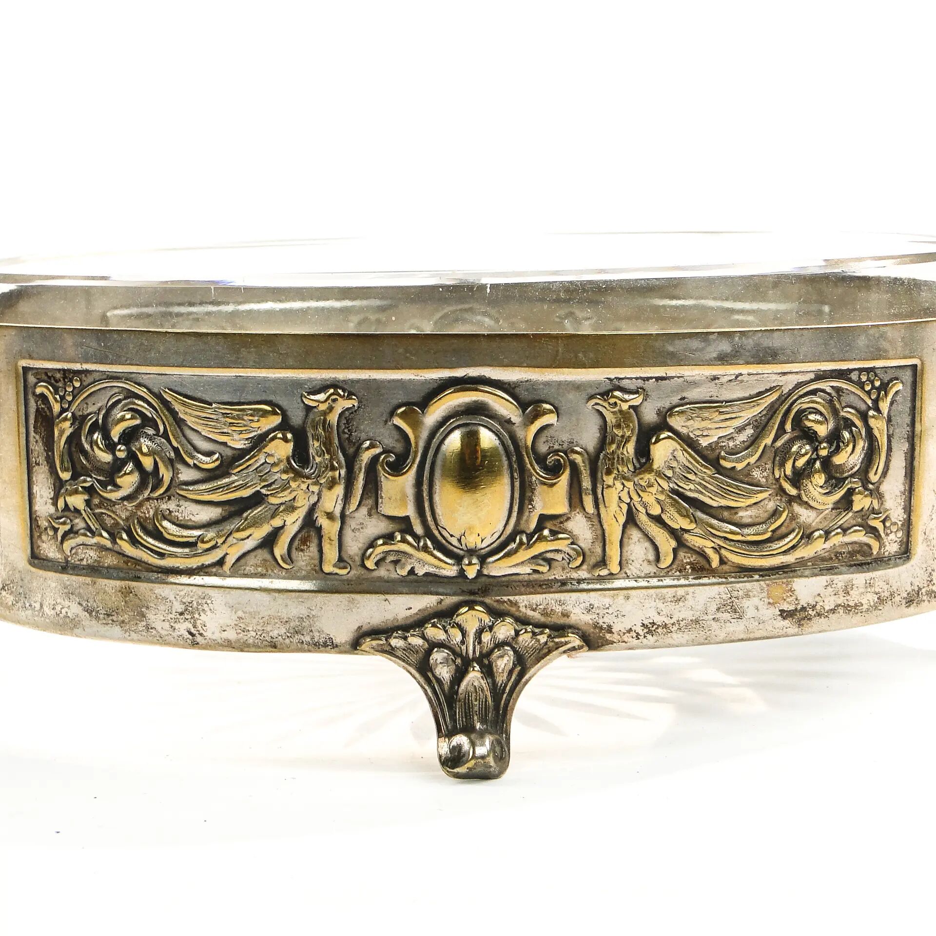 Empire jardiniere, silver-plated brass, Poland, 19th century