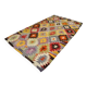 6x10 Tapis Kilim Turc Laine Fait Main, Style Bohème, Motifs Géométriques,