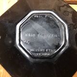 Series of 6 cups & saucers esso collection noire france vintage #a538