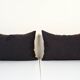 Set of two yellow ikat velvet pillows
