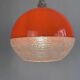 Suspension "Saturne" orange et texturé, années 70