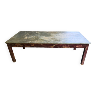 Table de métier de fleuriste en zinc