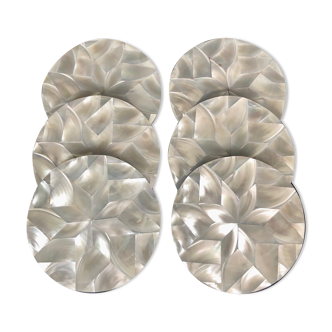 Mother-of-pearl coasters