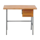 Bureau vintage en bois et tube chromé