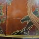 Vintage Chinese red and gold cabinet with flowers and birds (lacquer cabinet)