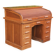 American desk with curtains 8 drawers 2 shelves oak 50s vintage