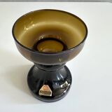 Mid Century candle holder, Ingrid glass candlestick, 60's home decor