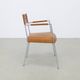 2x Arm Chair in Leather and Stainless steel by Gerard van den Berg, 1990s