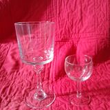 6 crystal stemmed glasses