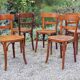 5 chaises bistrot Thonet et Horgen années 40