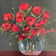 Bouquet de coquelicots huile sur toile