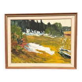 Original Swedish Oil on Panel - "Landscape" by H. Wagnstedt - Signed - Vintage and Framed - 77 x 60 cm (30.3 in x 23.6 in)
