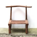 Antique African Baoulé wooden chair, early 20th century