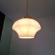 Art deco suspension opaline white and brass