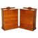 Paire de commodes vintage en acajou flammé