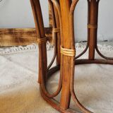 Rattan stool ottoman