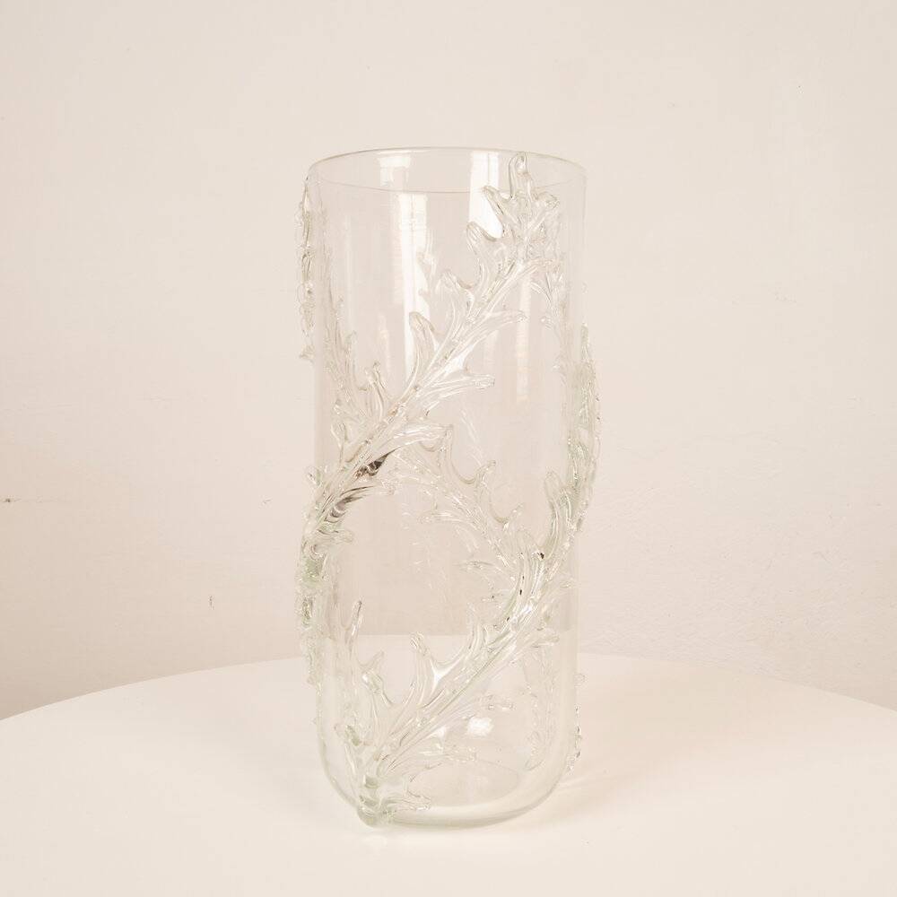 Rare monumental Piumato vase by Barovier & Toso, 1940s