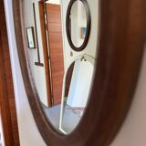 Miroir ovale cadre bois