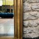 Antique mirror 150/116.5cm Louis-Philippe with pearl gold leaf.