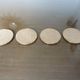 Set of 4 coasters in salmon pink mother-of-pearl