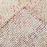 4x7 Pale Red & Cream Vintage Rug, 132x215Cm