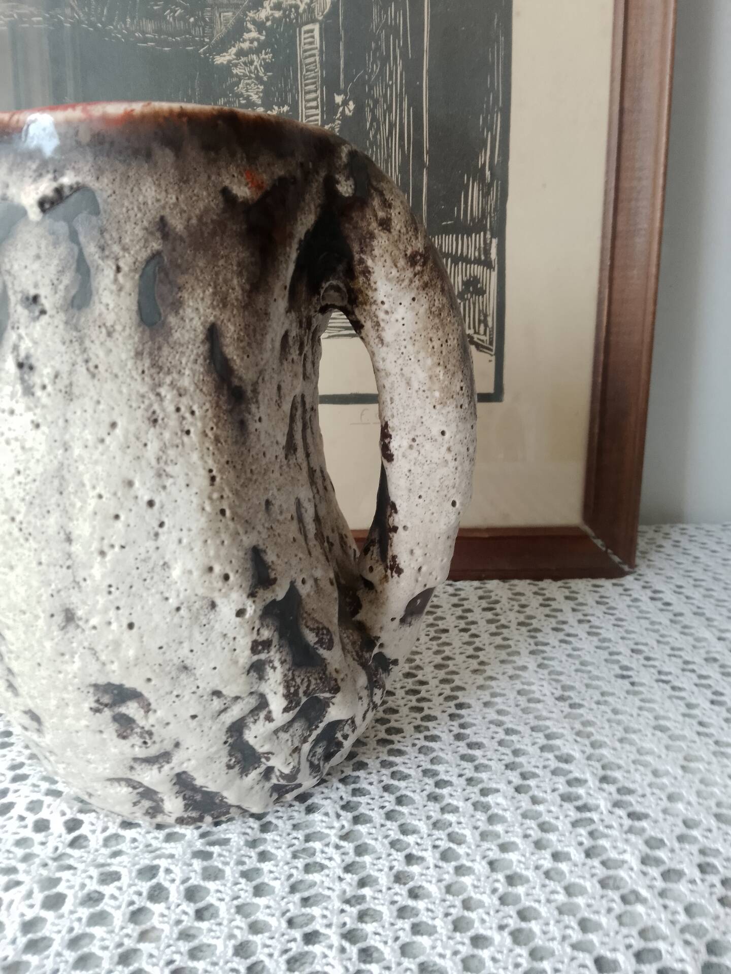 Jug / Vintage ceramic vase Vallauris style Marius Giuge – Years