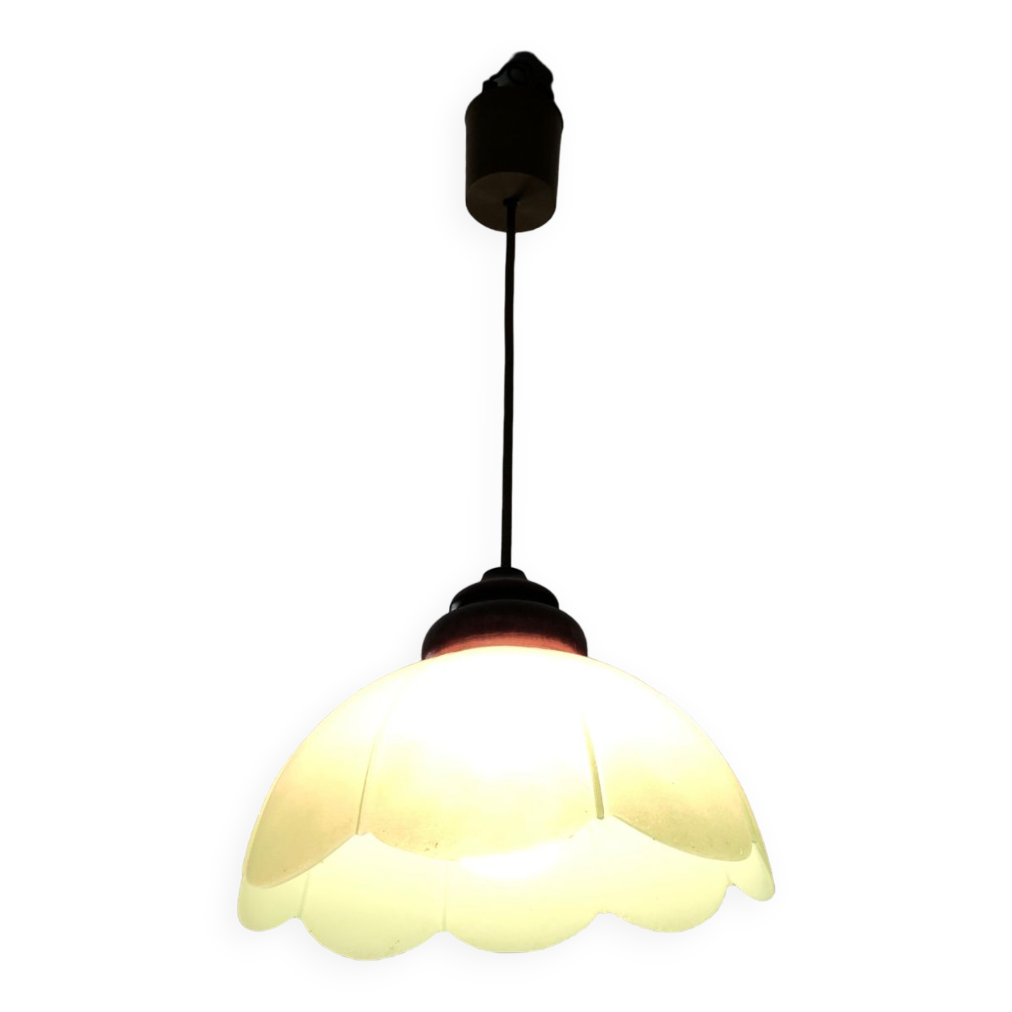 Vintage glass pendant light