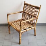 Vintage rattan armchair 1960