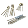 Set of silver-plated graphic cutlery for 6 people.