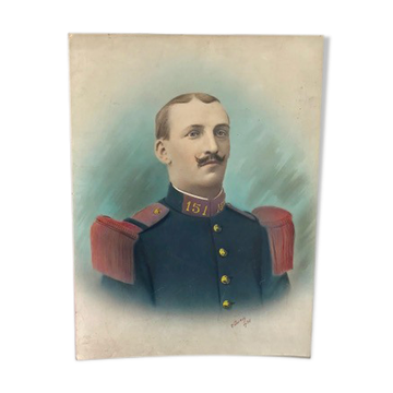 Colorized soldier portrait