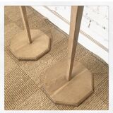 Pair of art deco lampposts solid oak and wool