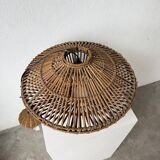 60s Ufo pendant light in Italian wicker