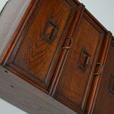 Belgian oak apothecary / filing cabinet folding doors, 1920/30s