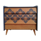 1960 Chest of drawers revisited in midnight blue