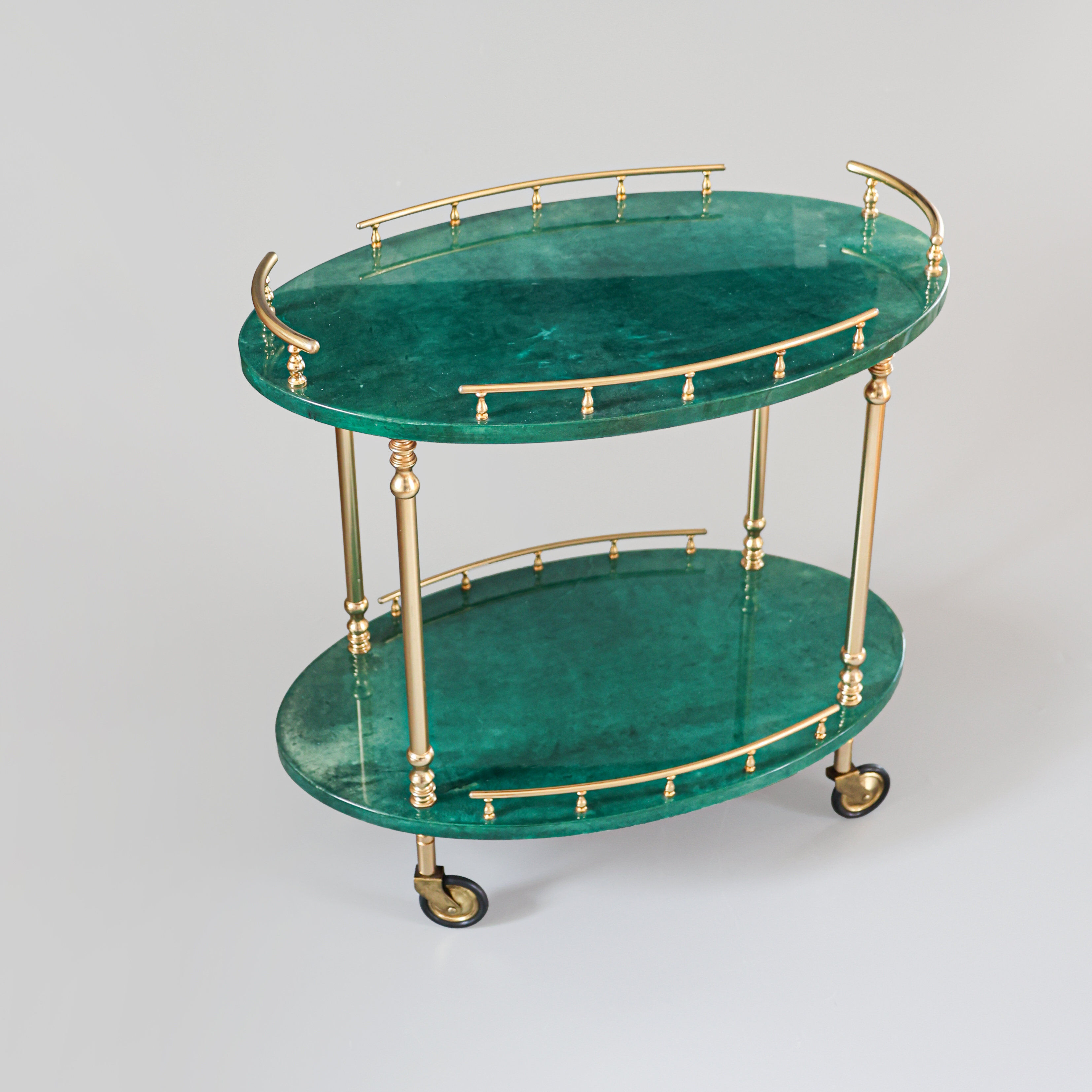 Bar cart by Aldo Tura, Italy, 1970s.