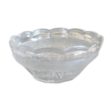 Cup in glass with decoration of frieze floral frosted art deco