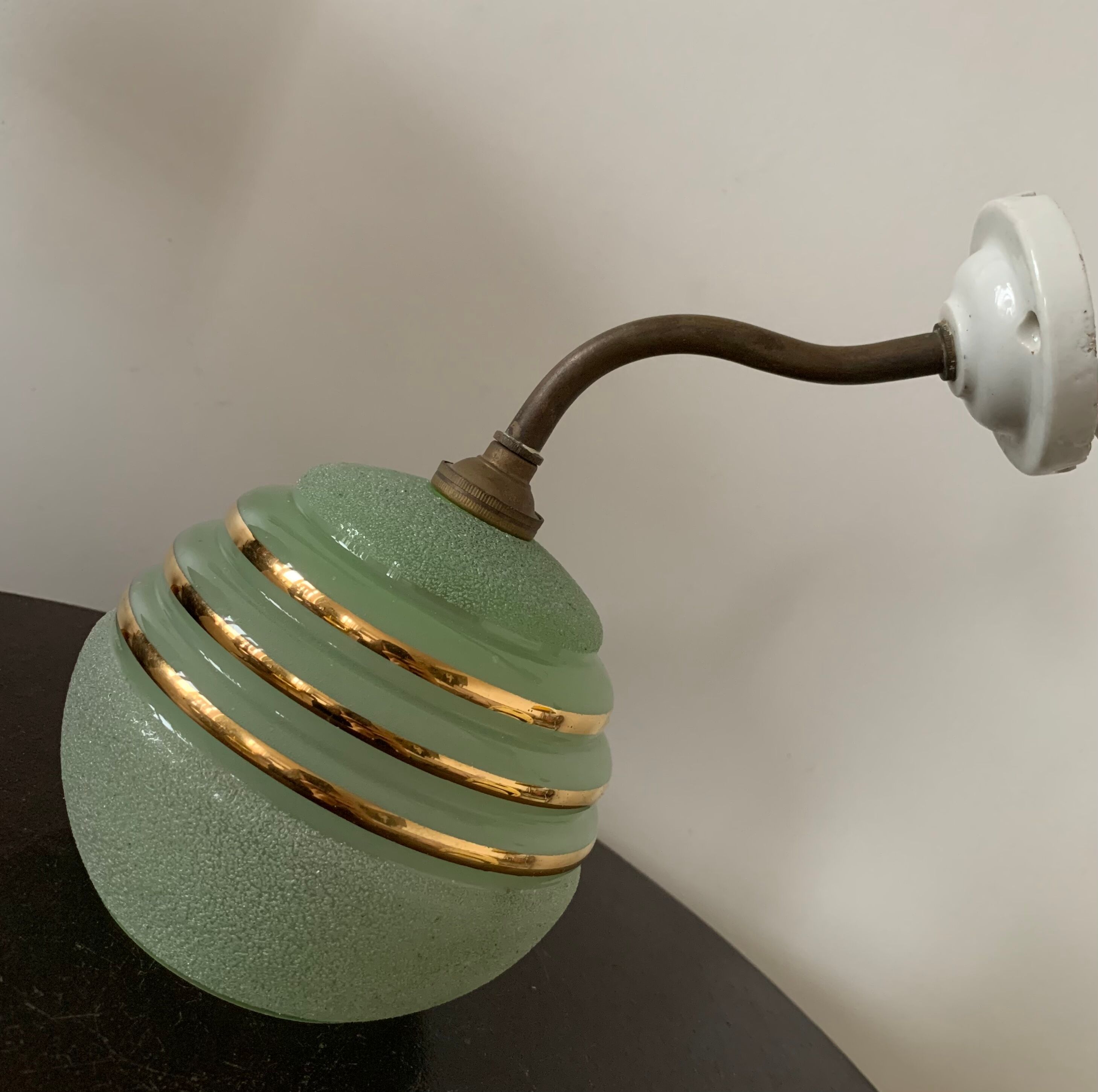 Old gooseneck wall lamp