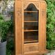 Armoire parisienne vitrée art déco bois brut 1930