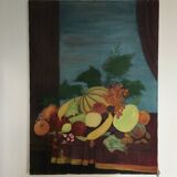 Grand tableau nature morte inachevée