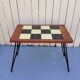 Folding side table, 50s design, trumpet legs, vintage