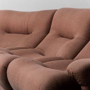 Canapé 7 modules tissu marron Rezia