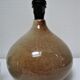Three vintage ceramic lamps in blue, white and suede
