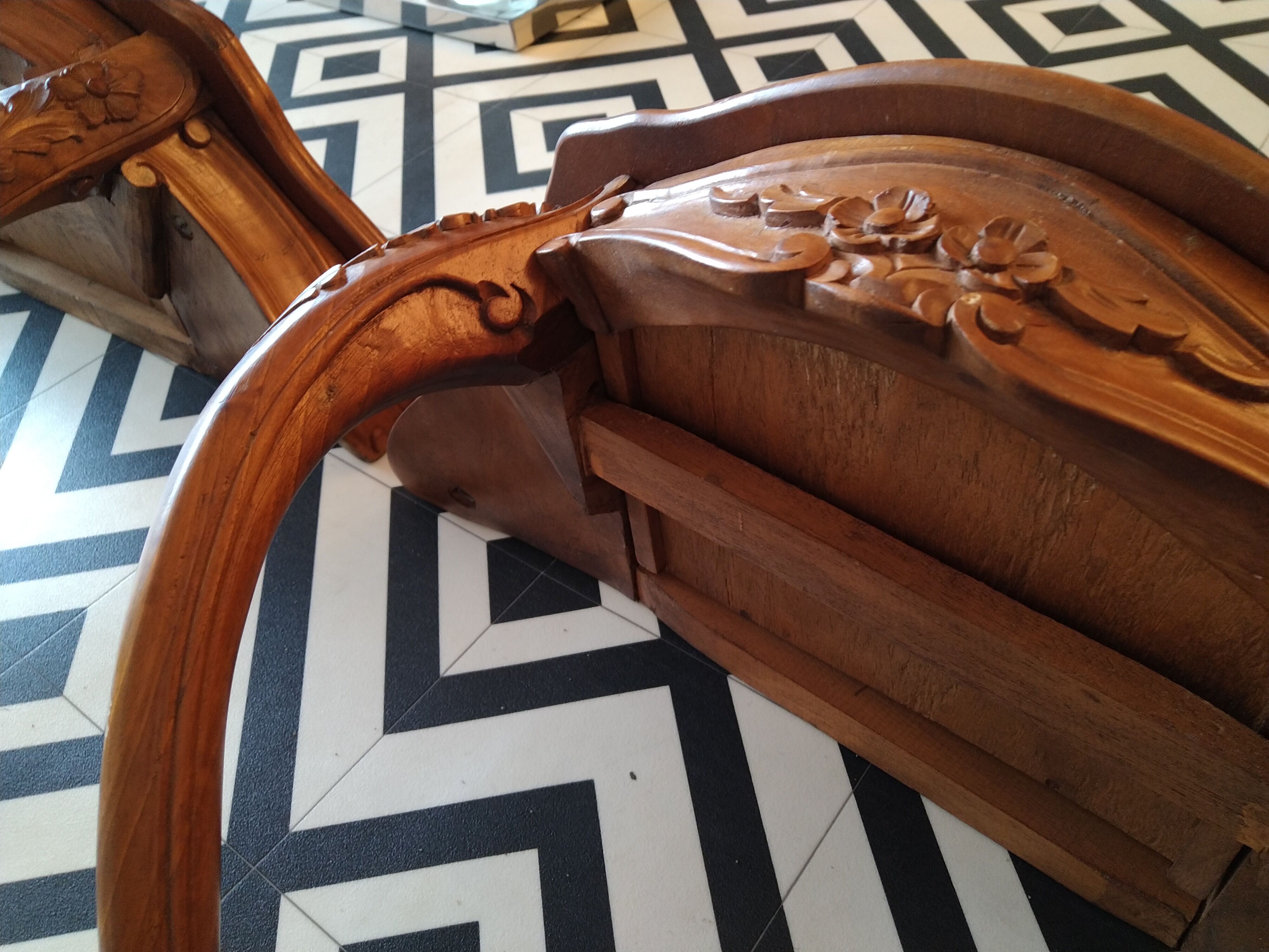 Pair of art nouveau consoles
