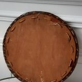 Miroir en rotin vintage années 70 36cm