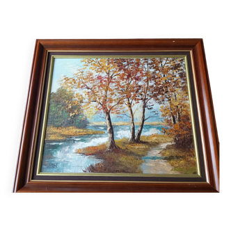 Oil painting on canvas signed LEPAGE